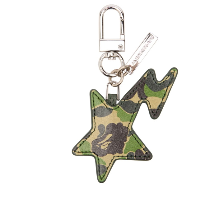 Photo: A Bathing Ape Men's ABC Camo Sta Keychain in Green 