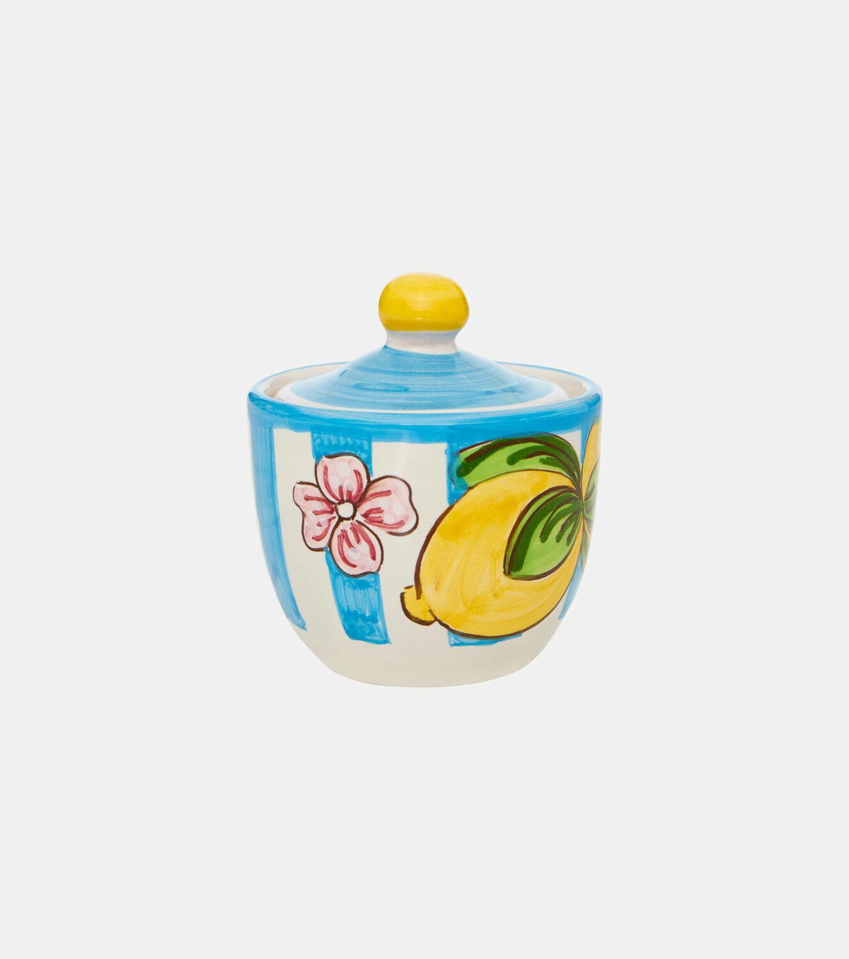 Dolce&Gabbana Casa Taormina striped ceramic sugar bowl