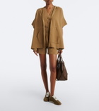 Max Mara Hooded knitted poncho