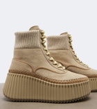 Chloé Nama suede platform lace-up boots