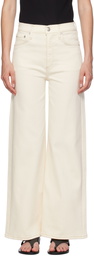 rag & bone Off-White Sofie Ankle Wide-Leg Jeans