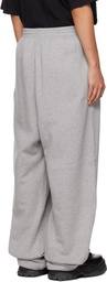 We11done Gray Pearl Logo Jersey Lounge Pants