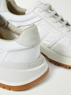 Maison Margiela - Runner Suede-Trimmed Leather and Nylon Sneakers - White