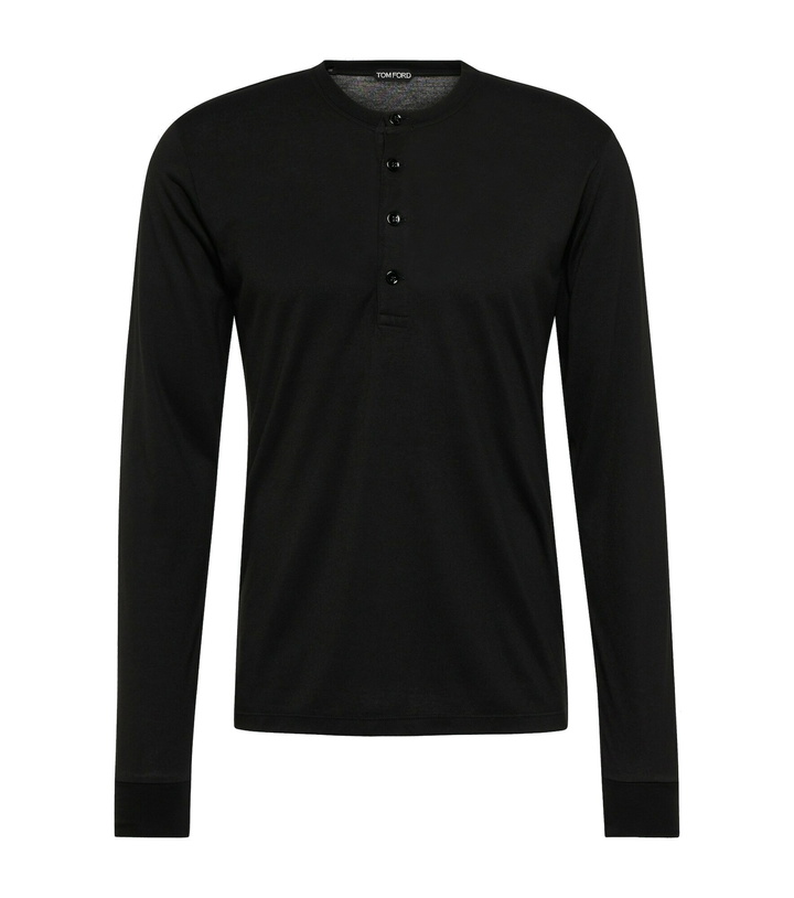 Photo: Tom Ford - Long-sleeved Henley T-shirt