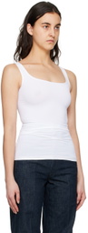 Theory White Scoop Neck Tank Top