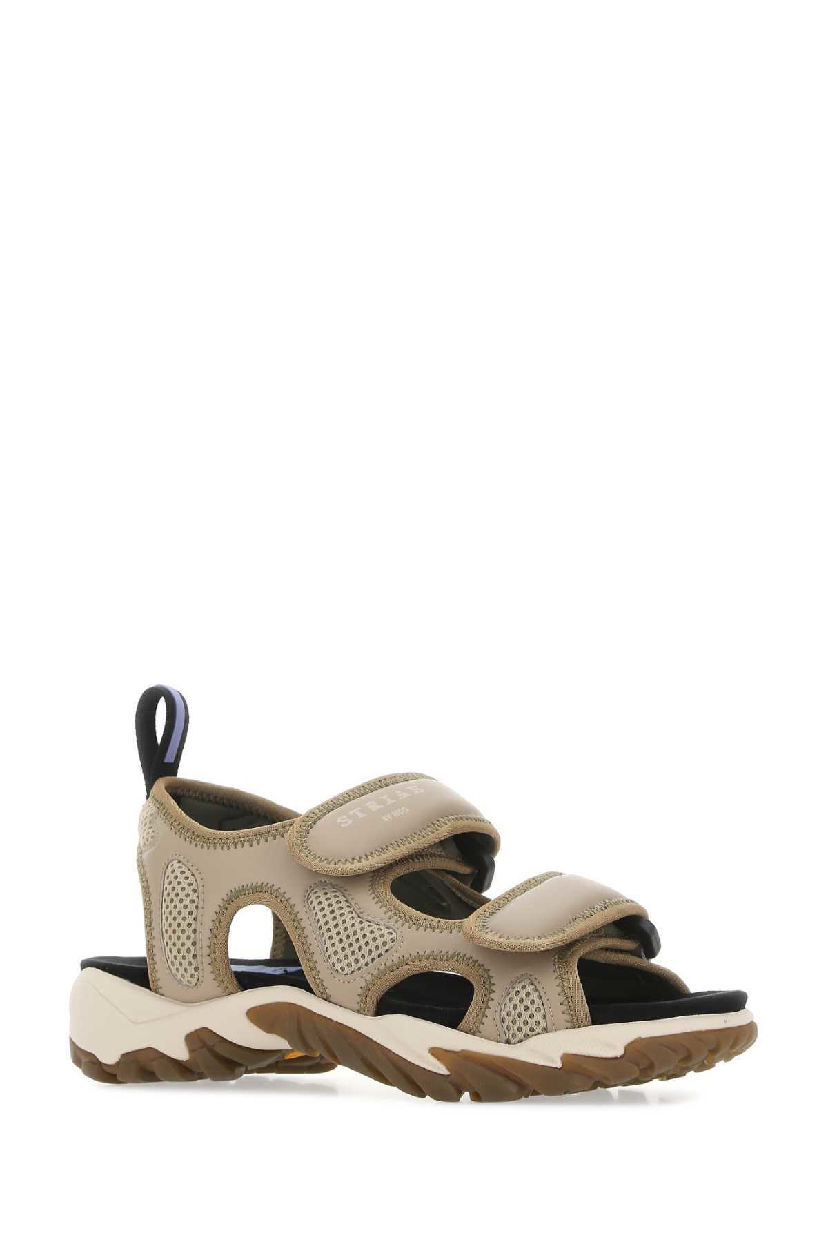 サンダル・ミュール McQ Multicolor fabric S10 Striae sandals McQ Alexander McQueen Multicolor Fabric S10 Striae Sandals