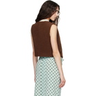 Marni Brown Curly Wool Vest