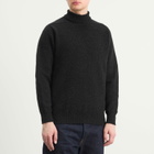 Jamieson's of Shetland Men's Jamiesons of Shetland Roll Neck Knit in Black Mix