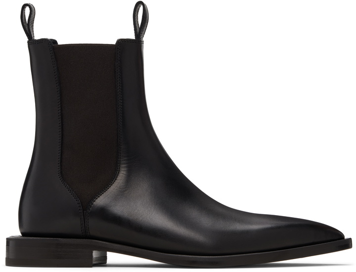 Photo: Lanvin Black Pointed Toe Chelsea Boots