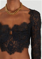 Cropped Lace Bustier in Black