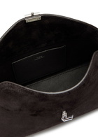 Toteme T-lock Suede Clutch - Dark Brown - One Size