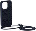 Bottega Veneta Navy Intreccio iPhone 15 Pro Max Case