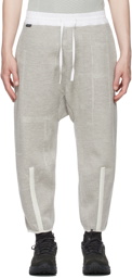 BYBORRE Off-White Wool Tapered Crop Lounge Pants