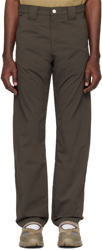 Photo: AFFXWRKS Brown Curved Trousers