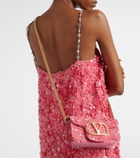 Valentino Garavani Locò Small sequined shoulder bag