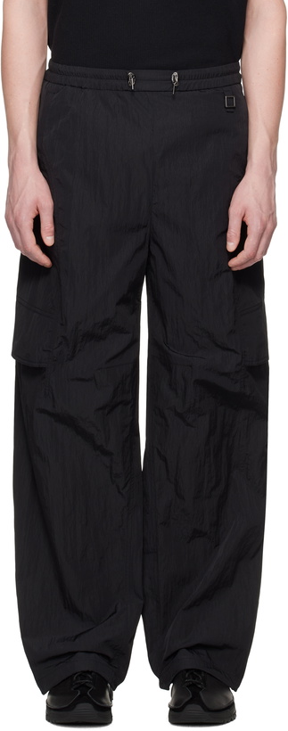 Photo: WOOYOUNGMI Black Nylon Track Pants