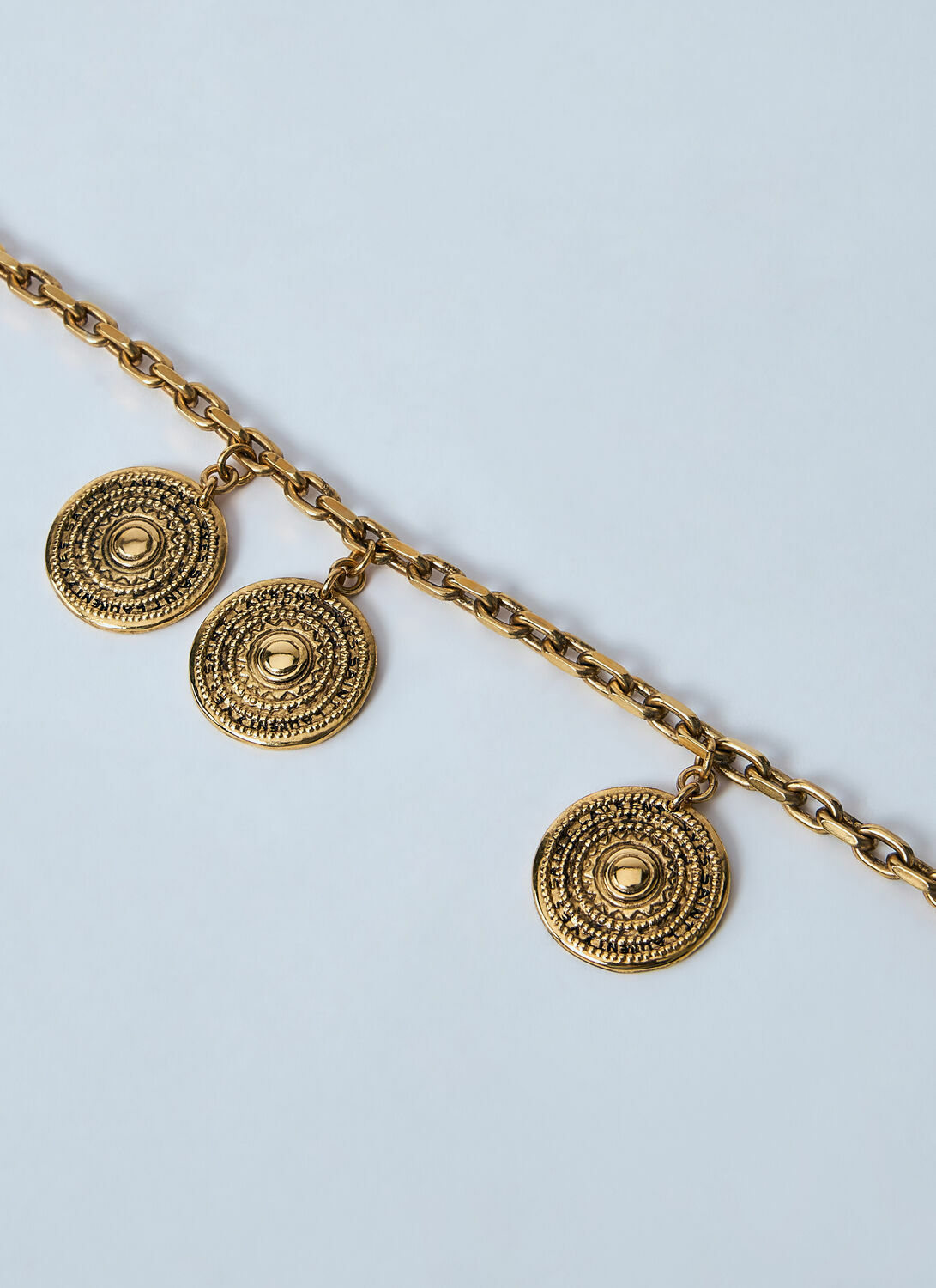 Saint Laurent Metal Charm Necklace