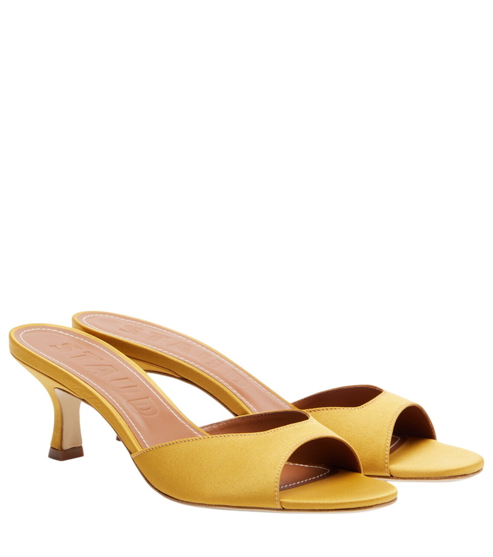 Photo: Staud Brigitte leather-trimmed mules