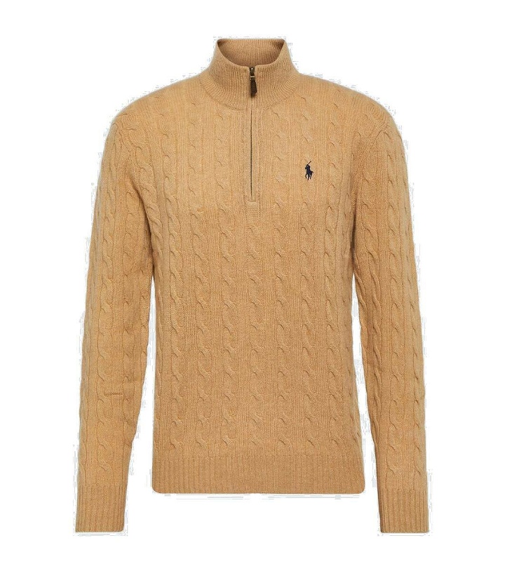 Photo: Polo Ralph Lauren Cable-knit wool and cashmere half-zip sweater