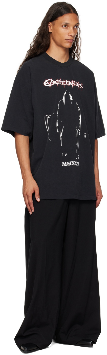 VETEMENTS Black Reaper Logo T-Shirt Vetements
