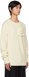 Feng Chen Wang White Double Neck Sweater