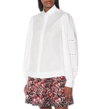 Alaïa Puff-sleeve cotton-poplin shirt