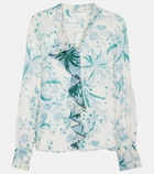 Dorothee Schumacher Blooming Blend floral ruffled blouse