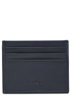 Polo Ralph Lauren Polo Bear Embroidered Leather Card Holder - Navy - One Size