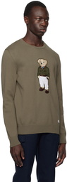 Ralph Lauren Purple Label Khaki Bear Sweater