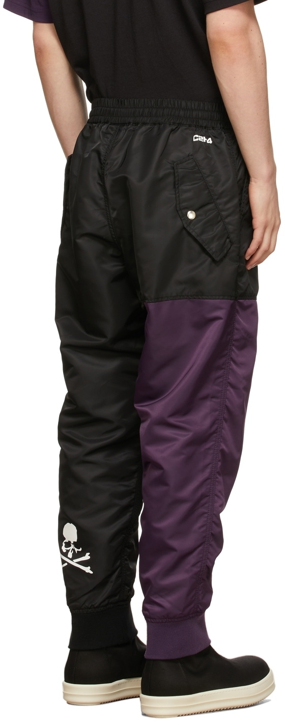 mastermind JAPAN Black Purple C2H4 Edition Bomber Pants