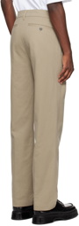 AMI Paris Khaki Straight-Leg Trousers