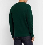 Bellerose - Contrast-Tipped Waffle-Knit Wool Sweater - Green