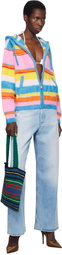 Casablanca Multicolor Fluffy Stripe Oversized Hoodie