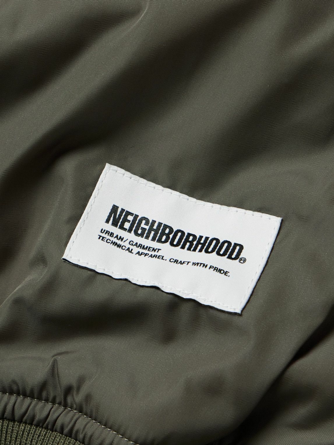 Neighborhood - Logo-Appliquéd Nylon Bomber Jacket - Green