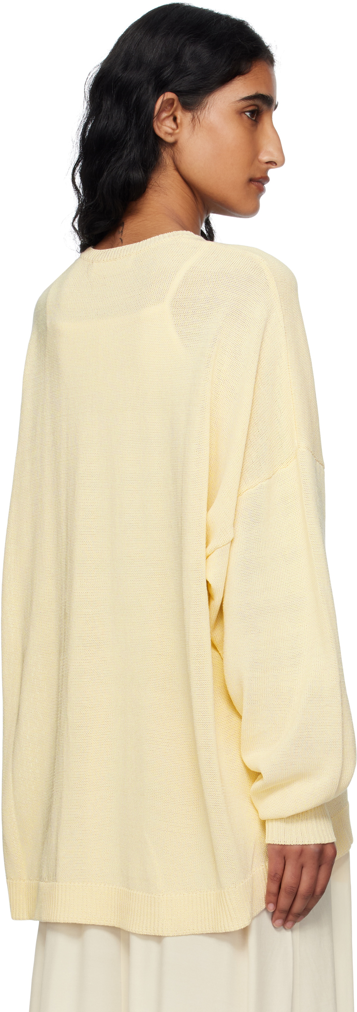 The Frankie Shop Yellow Basel Crewneck Sweater