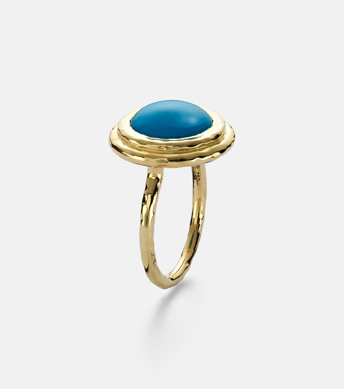 Octavia Elizabeth Coral Beach Allia 18kt gold ring with turquoise
