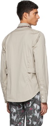 Kiko Kostadinov Taupe Torquils Pocket Shirt