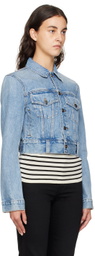 KHAITE Blue 'The Rizzo' Denim Jacket