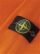 Stone Island - Logo-Appliquéd Cotton Sweater - Orange