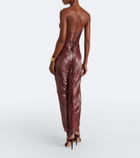 Maria Lucia Hohan Huda metallic corset gown