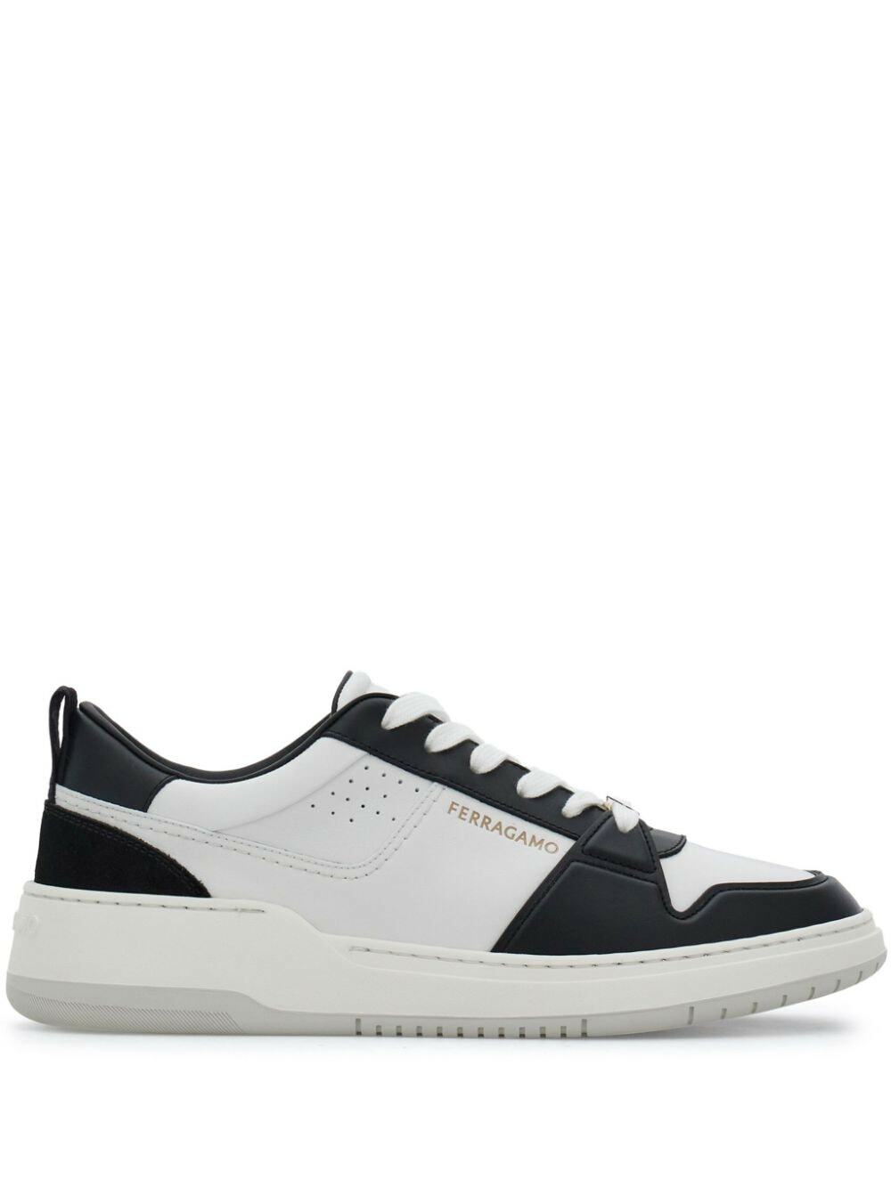 FERRAGAMO - Logo Leather Sneakers Salvatore Ferragamo