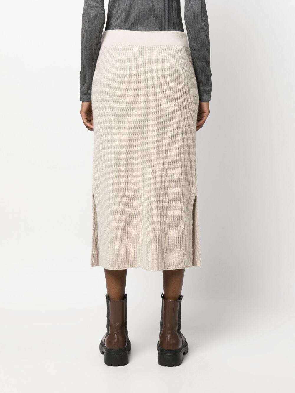 BRUNELLO CUCINELLI - Cashmere And Silk Blend Midi Skirt Brunello Cucinelli