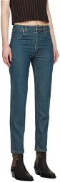 Eckhaus Latta Blue Straight-Leg Jeans