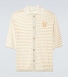 Commas Crochet floral-appliqué open-knit shirt
