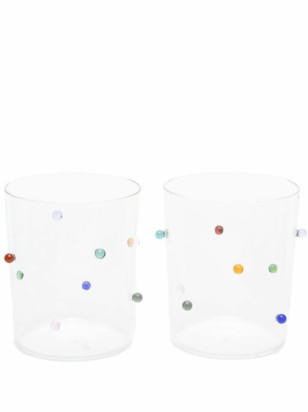 Photo: Maison Balzac Clear Pomponette Glass Goblet Set