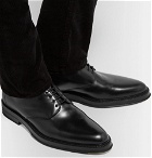 Dunhill - Facet Polished-Leather Derby Shoes - Black