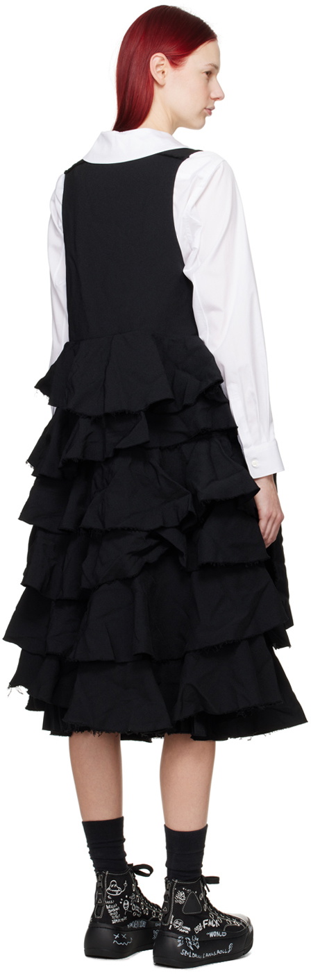 Black Comme des Garçons Black Tiered Midi Dress