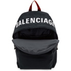Balenciaga Navy and Red Wheel Backpack