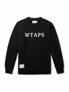 WTAPS - Academy Logo-Print Appliquéd Cotton-Jersey Sweatshirt - Black