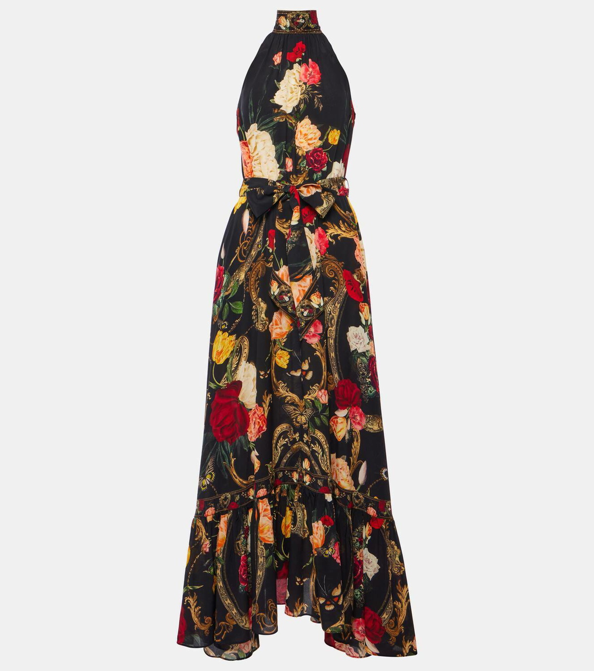 chinese dress ladies LONG DRESS WITH TIE FRONT MOON GARDEN – CAMILLA